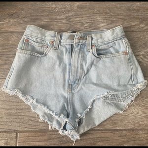 URBAN OUTFITTERS BDG HIGH-RISE CHEEKY DENIM SHORTS